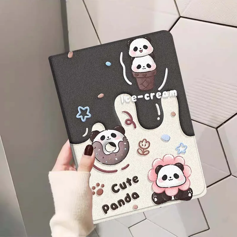 Cartoon Panda Bamboo Cover Case For Samsung Galaxy Tab S7 S8 S9 S10 S11 A7 A8 A9 A11 FE Lite Plus Soft Tablet Case 3