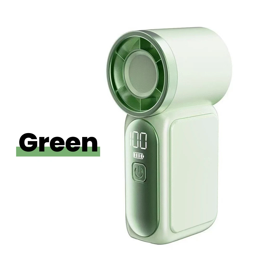 Portable Handheld Mini Fan 5 Speed Adjust Type c Rechargeable Fan Digital Display Desktop Fan Outdoor image 3