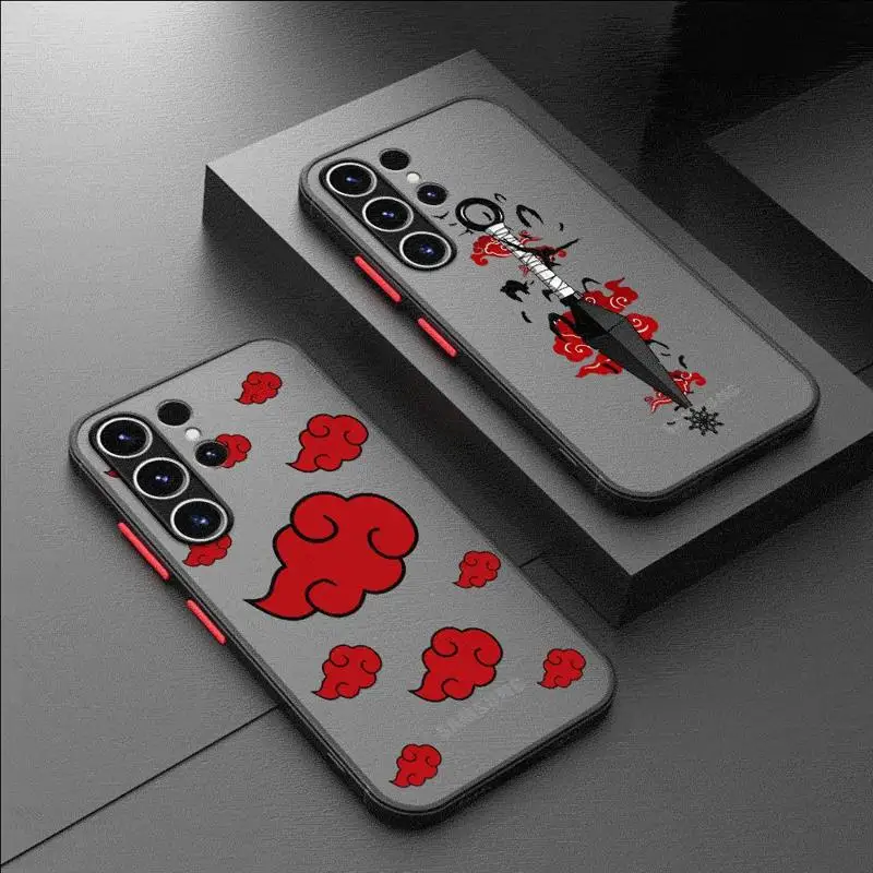 Akatsukis-Narutos Matte Case For Samsung Galaxy S24 S22 S23 S20 S21 FE S10 Plus Capa Note 20 Ultra 10 Lite Phone Fundas