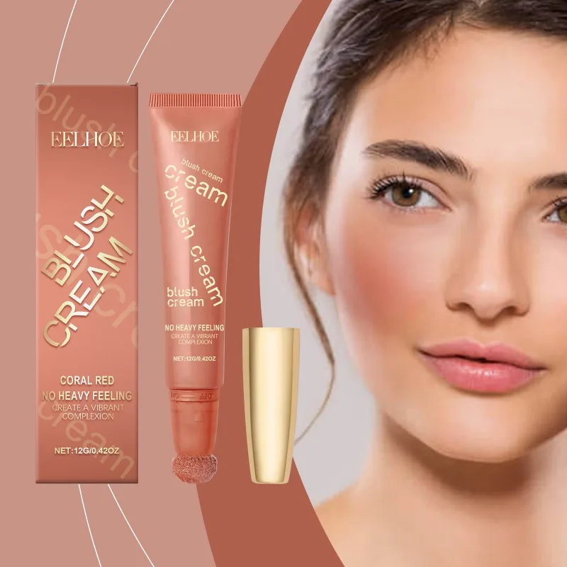 

Shimmer Blush Cream in Coral Red for Luminous Cheek Color