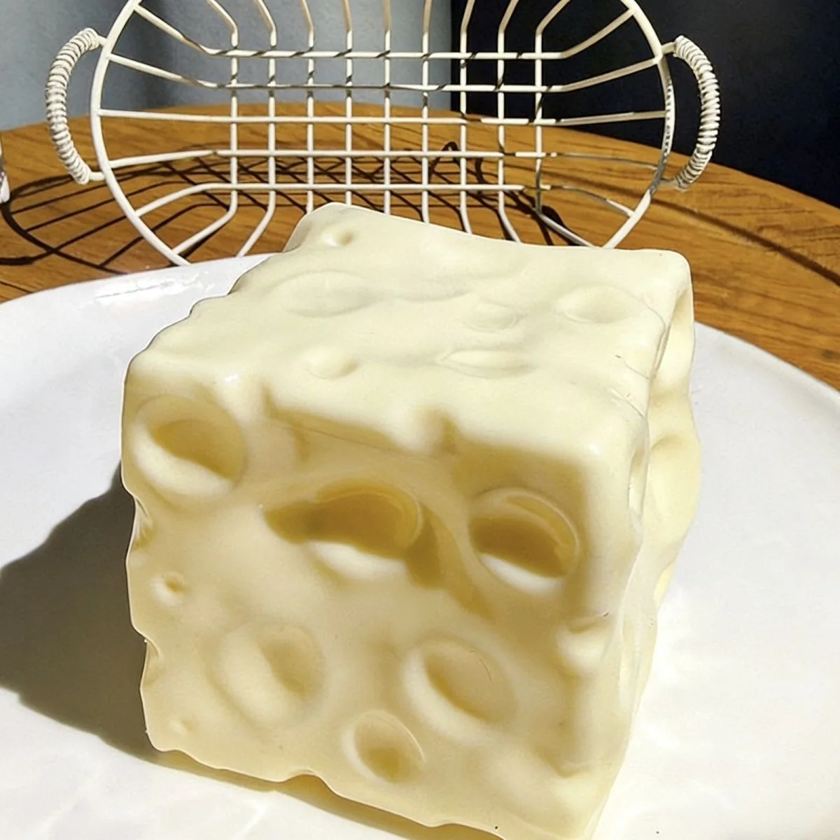 Vaseline-Käse Squishy Spielzeug, Weiches Quetsch-Stressabbau-Fidget-Spielzeug – Detail 3