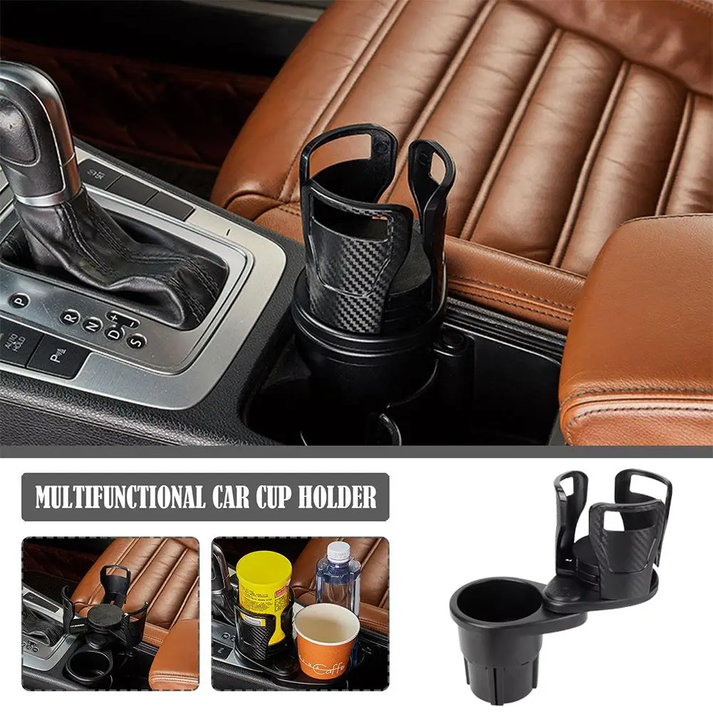 Suporte de copo giratório 360 para carro, multifuncional, 4 em 1, montagem ajustável, adaptador de copo móvel, suporte duplo, suporte para telefone, e
