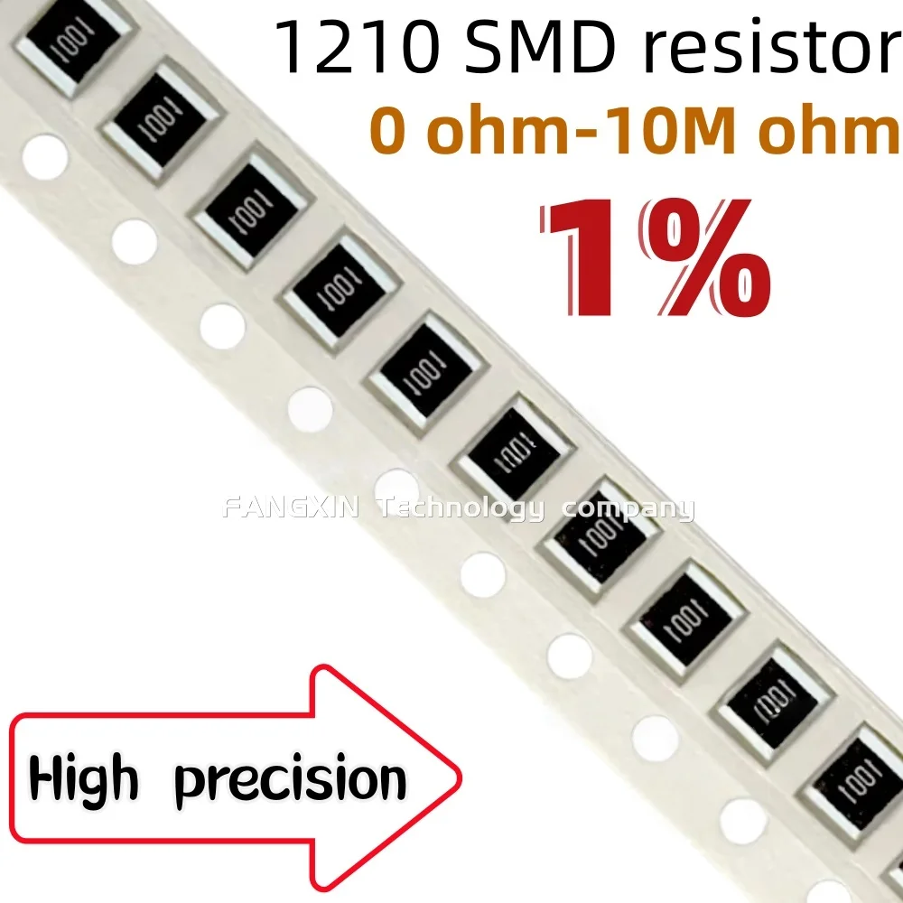50pcs 1210 1% SMD resistor 0R ~ 1M 1/2W 0 1 10 100 150 220 330 ohm 1K 2.2K 10K 100K 220K 470K 1R 10R 100R 150R 220R 330R 470R
