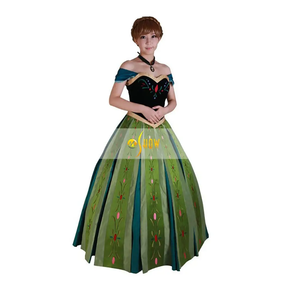 

Anna Princess Cosplay Costumes Adults Anna Dress Elsa Cosplay Clothing Fairy Tale Party Carnival Halloween Outfits