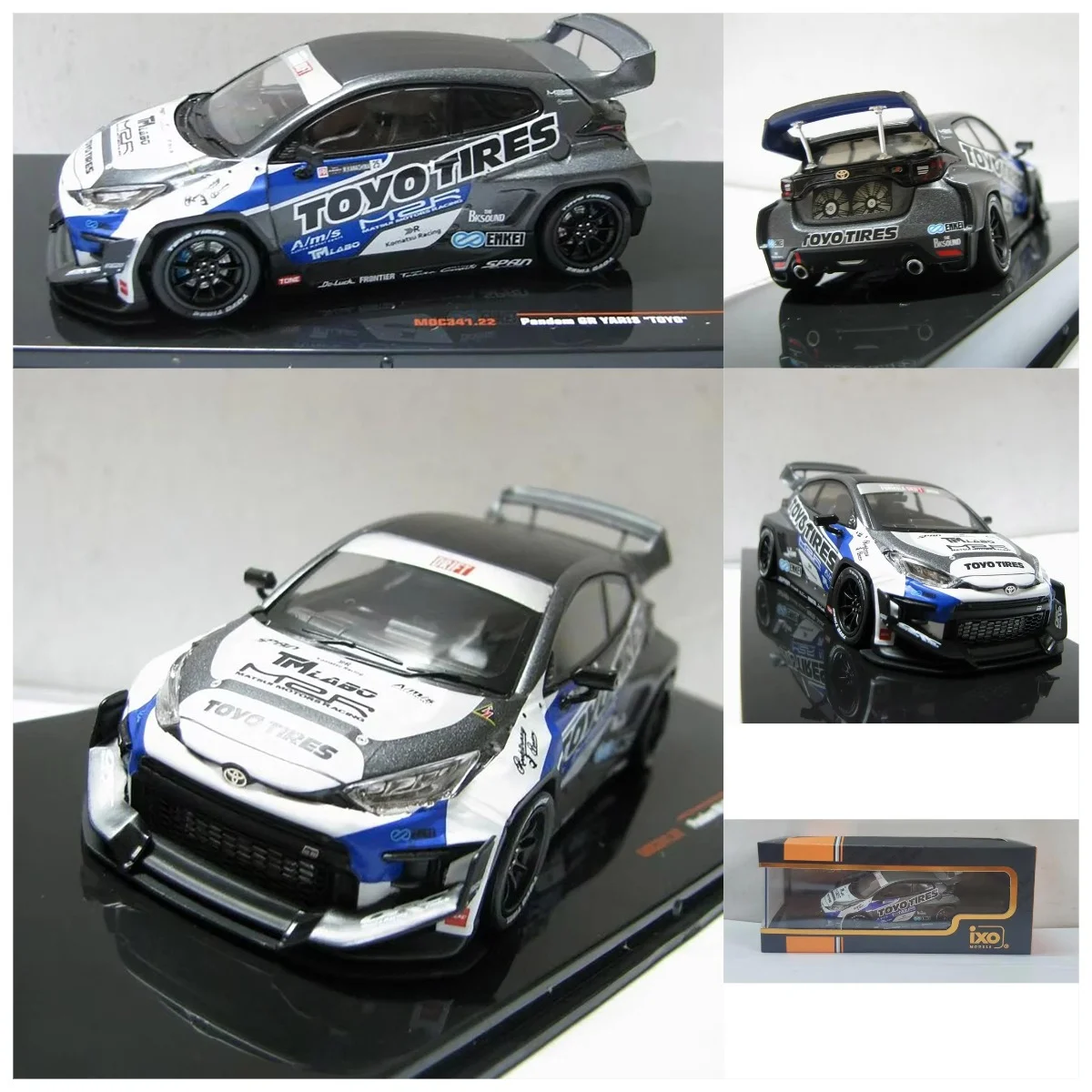 

Diecast IXO 1:43 Scale Toyota Yaris Gr Pandem Toyo Tires 2022 Alloy Car Model