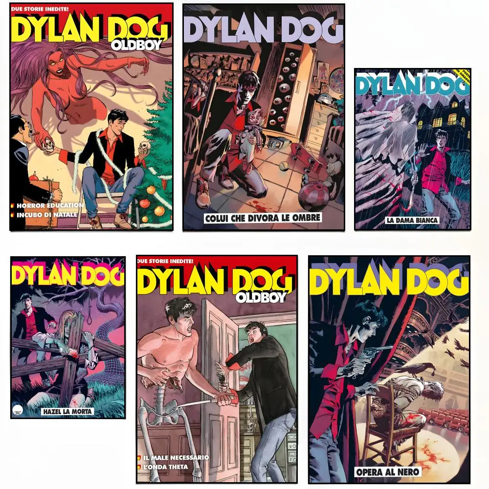Anime D-Dylan dog Poster Sticky Poster Paper Sticker DIY Room Bar Cafe Wall Decor Gift
