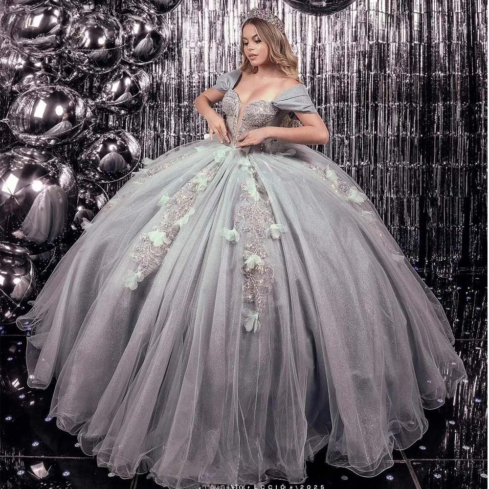 

Пышные платья Quinceanera, бальное платье, милое платье с цветочным принтом и бисером, Sweet 16, 15 лет, мексиканское платье по индивидуальному заказу