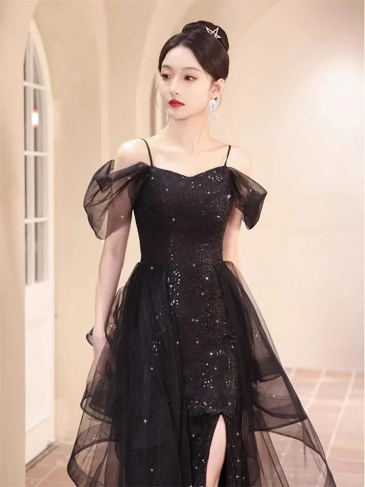 Hot sale 62 women's evening gown 2024 new socialite formal wear toast niche high-end long dress