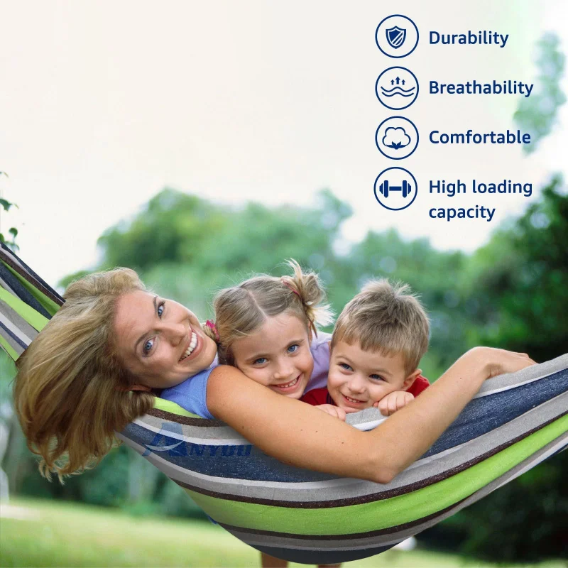 Portable double camping swing with travel suitable for camping outdoor indoor courtyard glider hammock leisure hanging basket