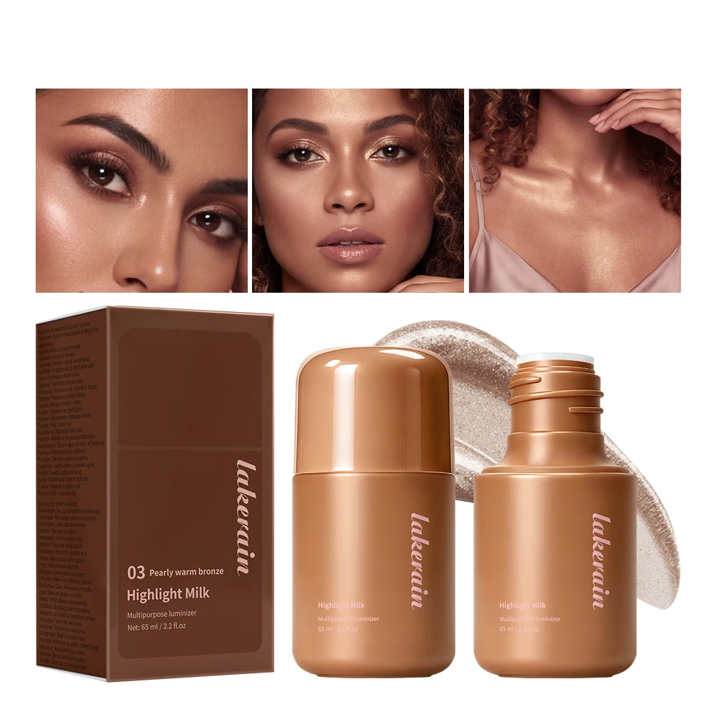 Highlight Milk Multipurpose Luminizer 4 Shades Natural Pearly Glow All Day Hydrating Lightweight Face Highlighter Makeup For Wom