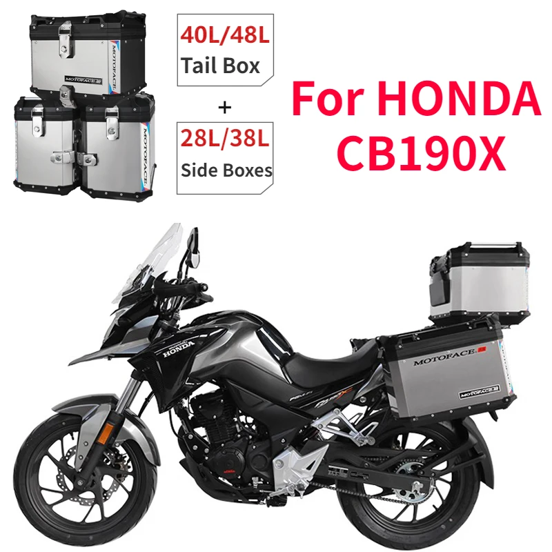 

For HONDA CB190X Motoface Series Tail Box Side Luggage with Pannier Rack Bracket Motorcycle Tail Trunk Top Case 오토바이 블랙박스