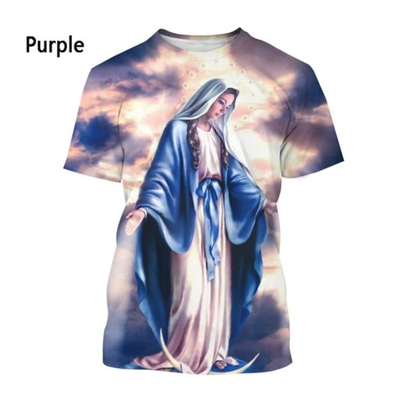 

Our Lady Of Guadalupe Mexico Virgin Mary 3D Printed T-Shirt Men Women Summer Street Trendy Short Sleeve Tops Kid Casual Tees