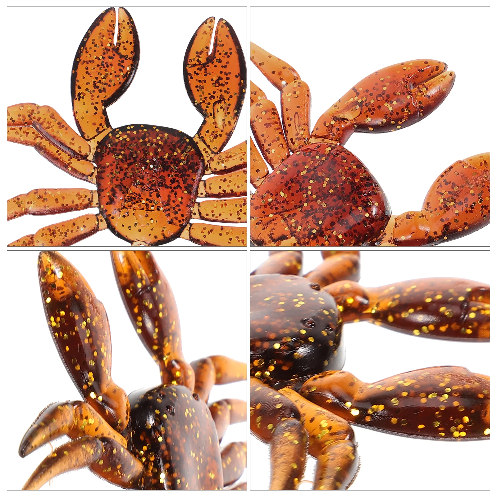 

10Pcs Realistic Crab Fishing Lure Artificial Bait PVC Simulated Fishing Supplies Freshwater Lure Fishing Accessories