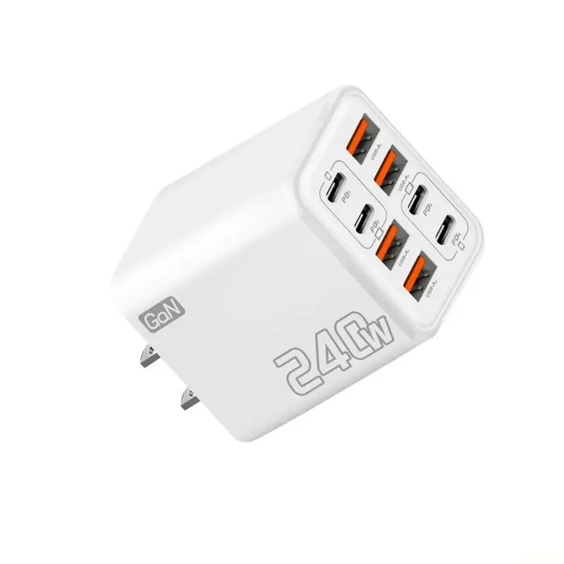 B03F Multiple Chargers 240W 8 Port Fast Charging Station GaNs Technology For Phones