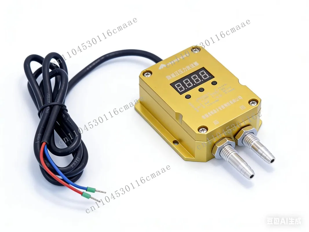 Micro Air Differential Pressure  Sensor 4-20mA 1-10V Range High Accuracy RS485 Communication IP65 Class 0.5 Accuracy