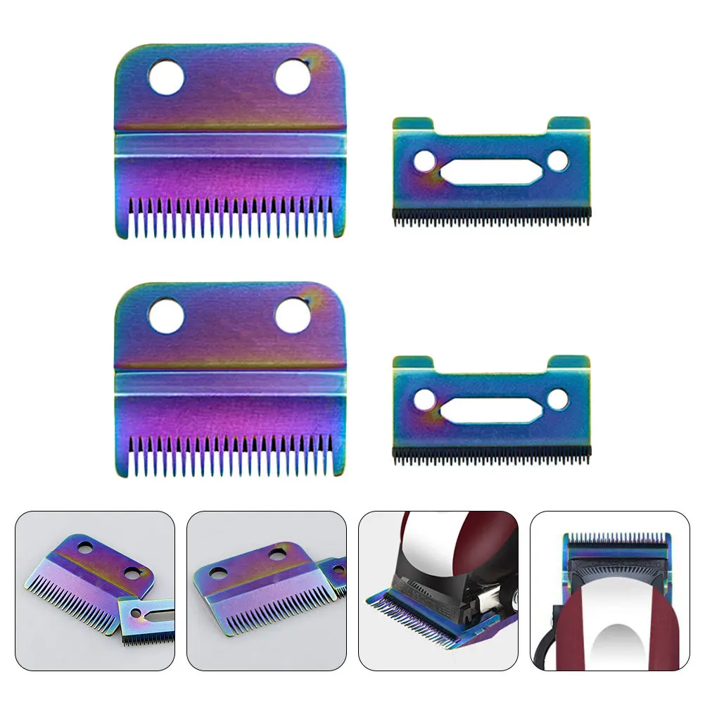 

2Sets Hair Trimmer Replacement Heads Adjustable Clippers Blades Stable Cleaner Cut Electric Clipper Head Trimmer Head