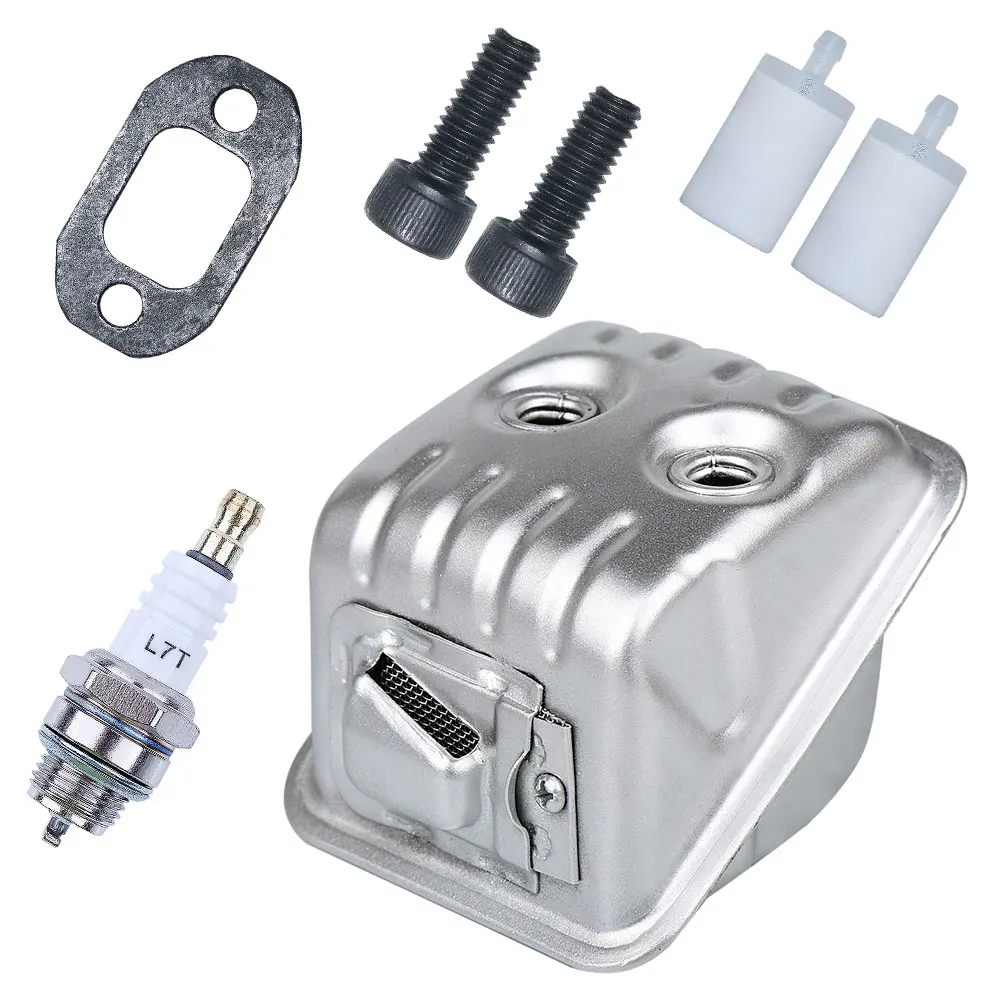 Kit de filtre à carburant à vis de silencieux pour Husqvarna, bougie d'allumage, tronçonneuse Jane, pièces de rechange, OEM 450, 445, 445e W, 544147702