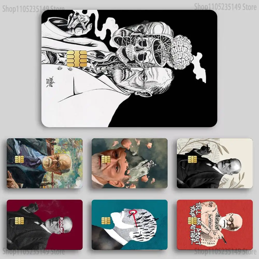 

Sigmund Psychoanalysis Freud Sticker Film Tape Skin for Credit Card Debit Card Cartoon Waterproof Stickers Small Chip
