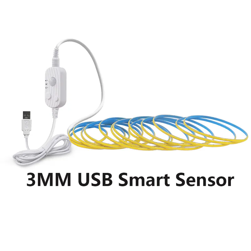 5V 3mm 5mm 8mm COB LED Strip Lights USB Motion Sensor Battery Powered 320LEDs/M Flexible Tape Cabinet Kitchen Night Light Decor - Image 10