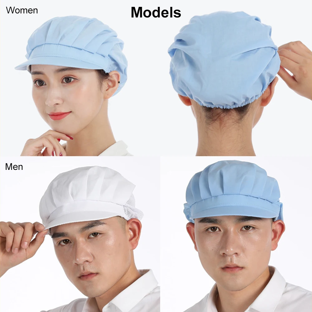 

Unisex Chef Hat Elastic Breathable Cooking Chef Cap Dust-Proof Hat For Workshop Factory Kitchen Fit 50-65 CM Head Circumference