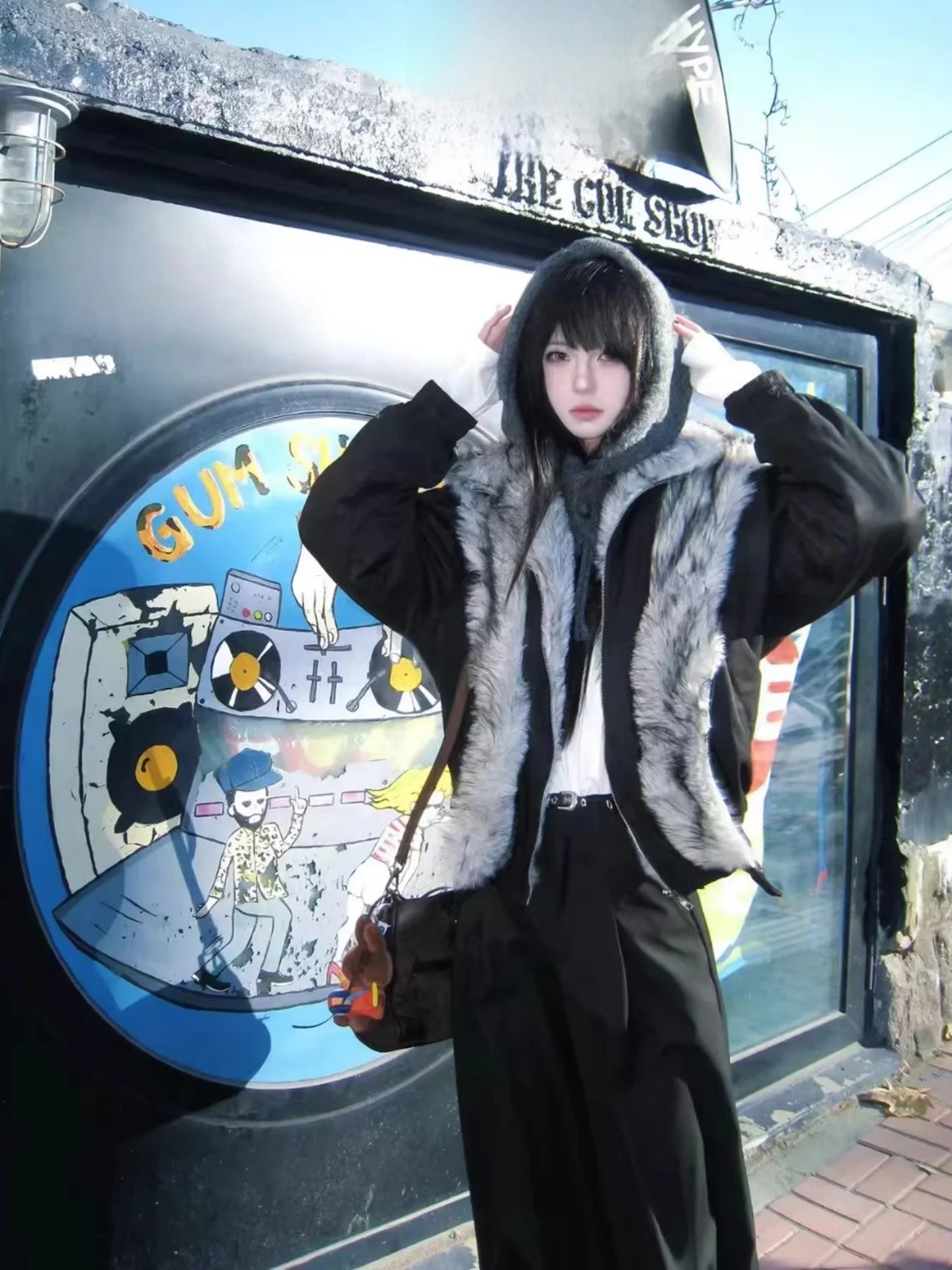 

Мужская зимняя куртка Bla Cotton с меховой подкладкой, утепленная, свободного кроя, молодежная, модная, с капюшоном, на молнии, с множеством карманов