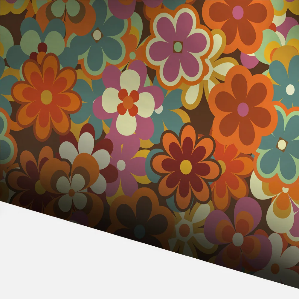 

Vintage Daisy Floral Wallpaper Waterproof Self Adhesive Contact Paper for Nightstand Vanity Home Decor