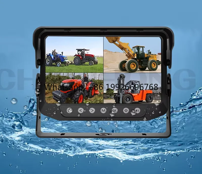 

New 7 Inch 1080P AHD Split Quad View Car Monitor System Waterproof Truck Trailer Backup Rear View Monitor