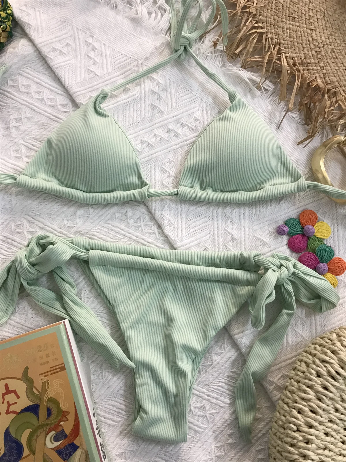 

NEW Ribbed Mint Green Bikini Set Sexy PushUp Swimwear Women's Swimsuit Bathing Suits Swimming Suit For Women Summer Vacay Outfit