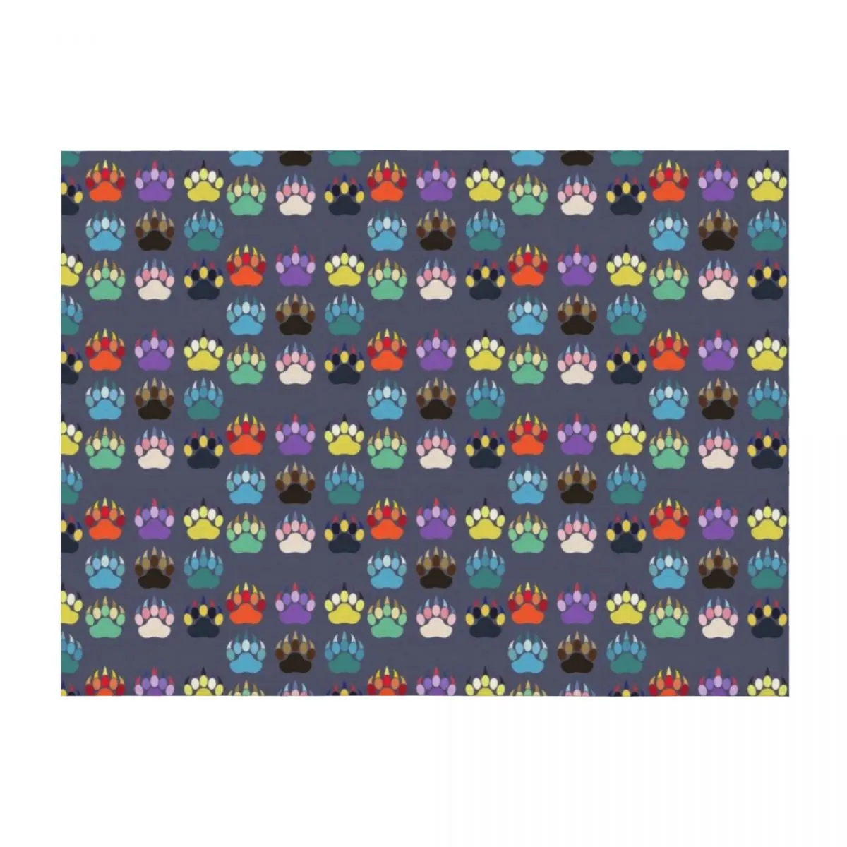 

Evolution Paws (bold) Throw Blanket halloween Loose Luxury Thicken Luxury Designer Blankets