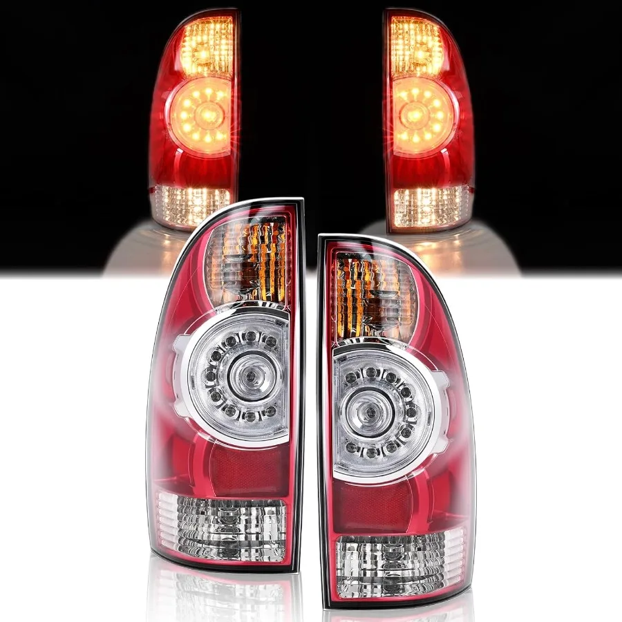 

LED Tail Lights Assembly Compatible with 20052015 Tacoma Pickup Rear Brake Light for Left Driver and Right Passenger Side with