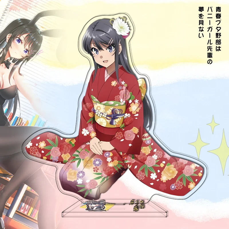 الوغد لا يحلم فتاة الأرنب Senpai أنيمي الاكريليك حامل ساكوتا أزوساجاوا ماي ساكوراجيما لوحة تأثيري الدعامة ديكور الهدايا