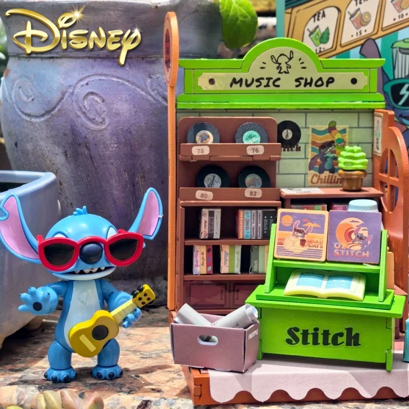 

Подлинная Disney Stitch Stitch Diy Сборка Магазин Сцена Украшения Слепая Коробка Настольная Коллекционная Модель Ручной Работы Подарок На День Рождения Игрушка