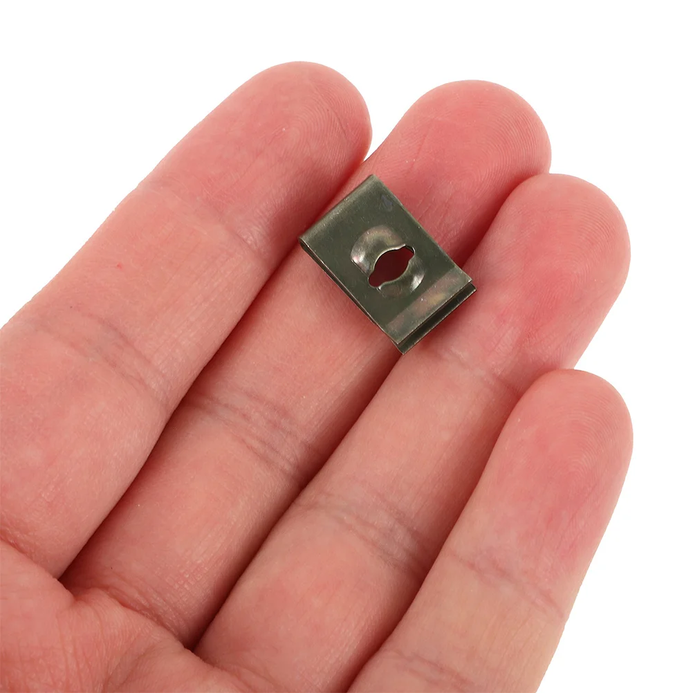 

100Pcs Auto Clips Metal U Type Fasteners for Car Panel Bumper Mudguard Secure Retainer Clips Automotive Fastener Kit