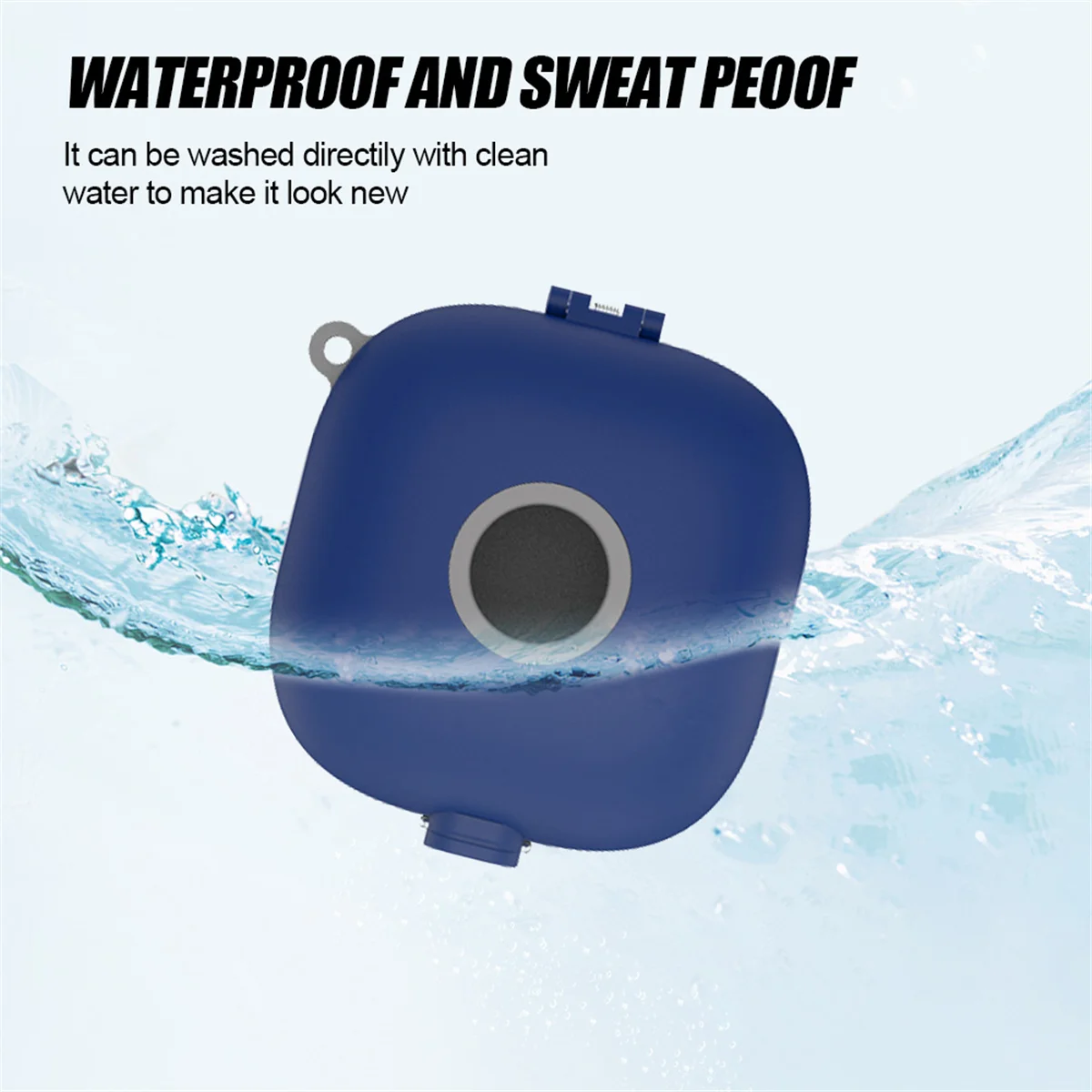 BISM Kopfhörer-Hülle, Ladebox-Halterung mit Karabiner, Lanyard, Stoßdämpfungs-Hülle für Beats Fit Pro, Schwarz