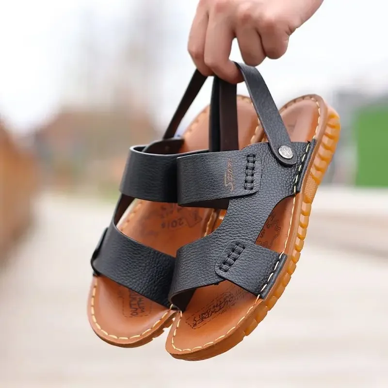 Men's Sandal With Platform Non-slip Male Shoe Open Toe Height V Comfortable Big Size New Arrival Stylish Fashion Original Color