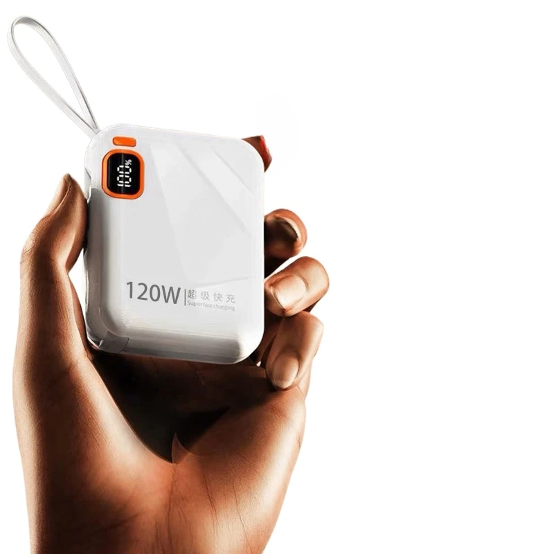 Voor Iphone Samsung Nieuwe 120W 50000Mah Draagbare Power Bank Hoge Capaciteit Kabel Twee-Weg Snel Opladen Mini Powerbank