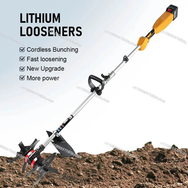 Lawn Mower Looseners Lithium-ion Battery Electric Cultivator Portable Handheld Mini Cultivator Microtiller Rotary Tiller