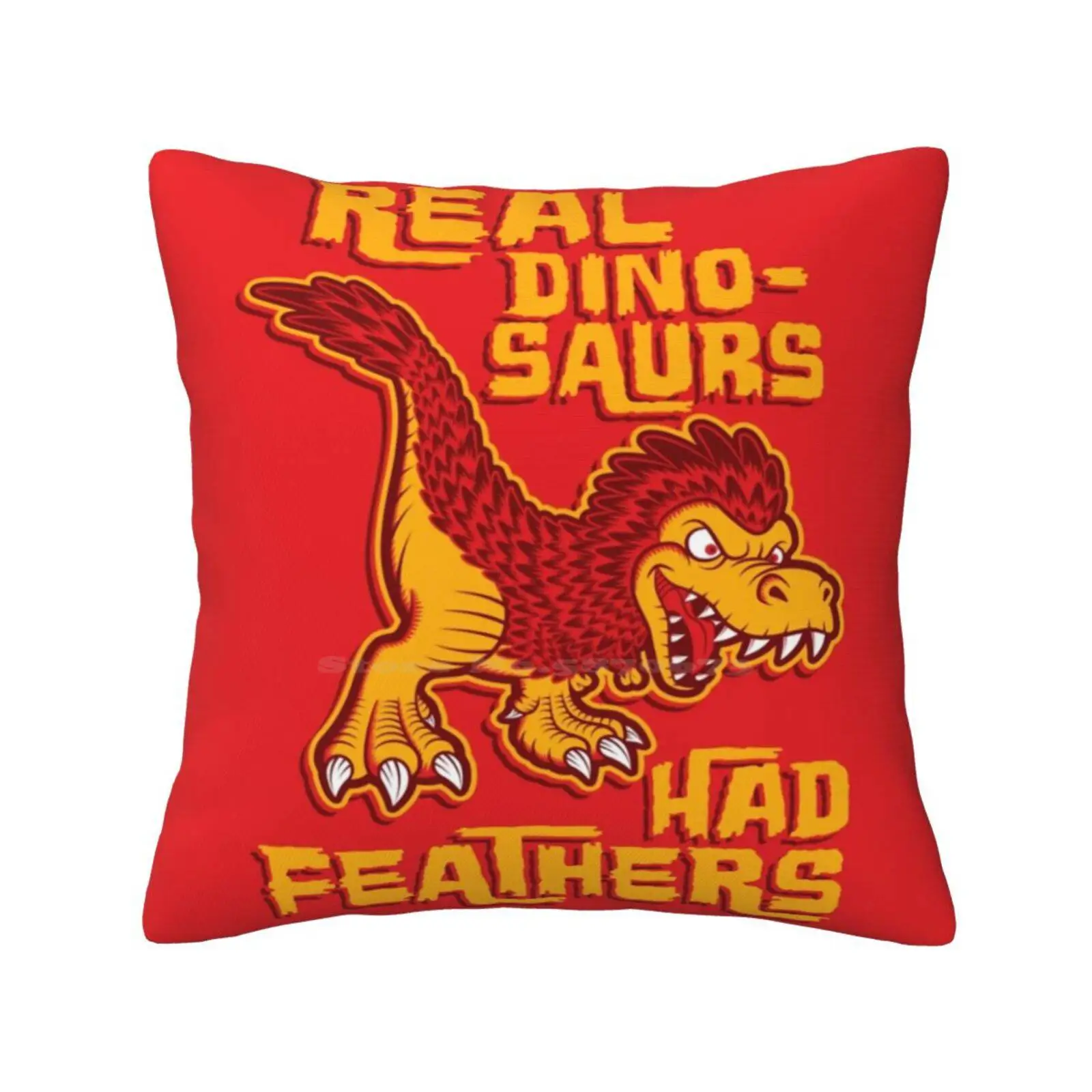 Real Dinosaurs Had Feathers Home Sofa Car Waist Throw Pillowcase Dinosaurs T Rex Tyrannosaurus Rex Reptiles Feathers Feathered