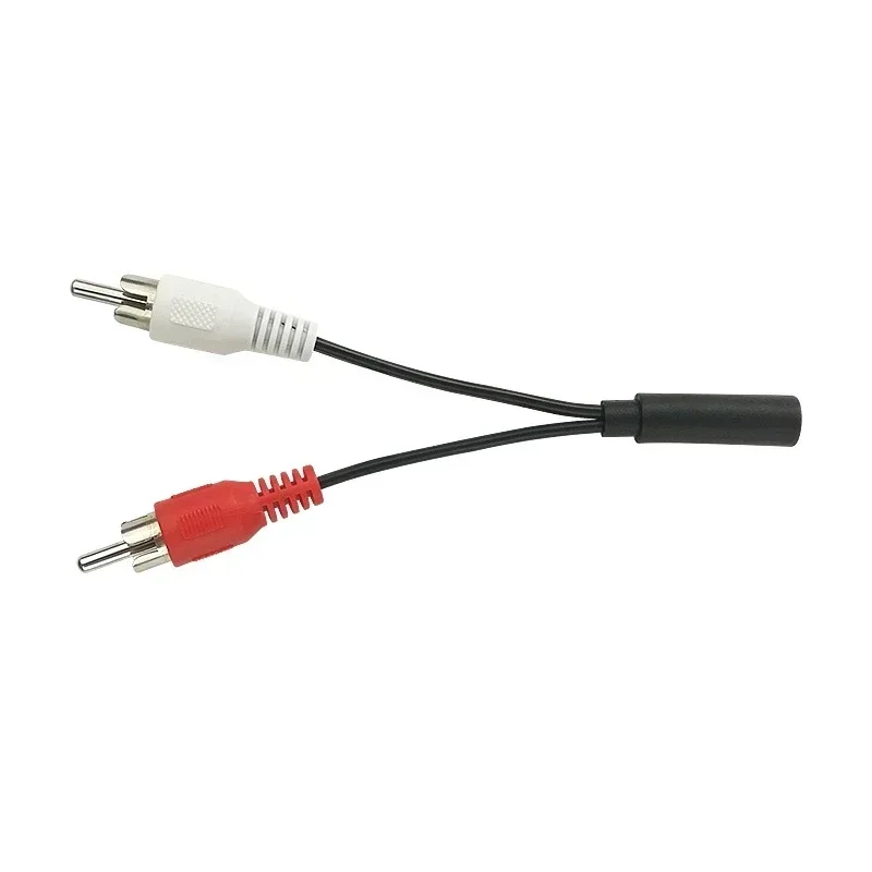 3.5mm conector de áudio aux soquete para fone de ouvido, 3.5mm, rca, jack fêmea, cabo estéreo, y plug, 2 adaptador macho