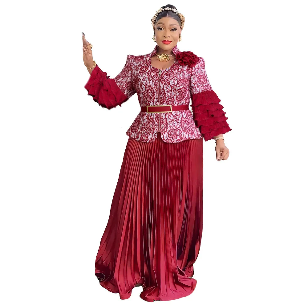 قماش ريكان نسائي طويل مقاس كبير لحفلات الزفاف Dr Par Dr عالي الخصر من الدانتيل قماش كوزيت متعدد الاستخدامات لمختلف Ocns