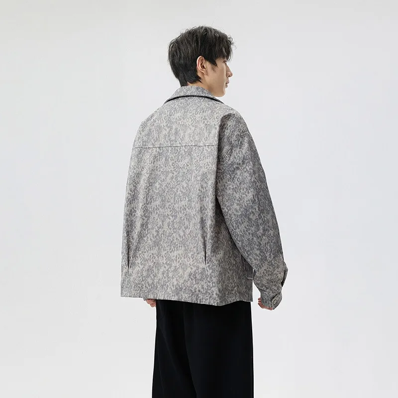 Faionable solto zíper masculino outono bordado outerwear longo casaco casual solto moda casual streetwear harajuku jaqueta masculina