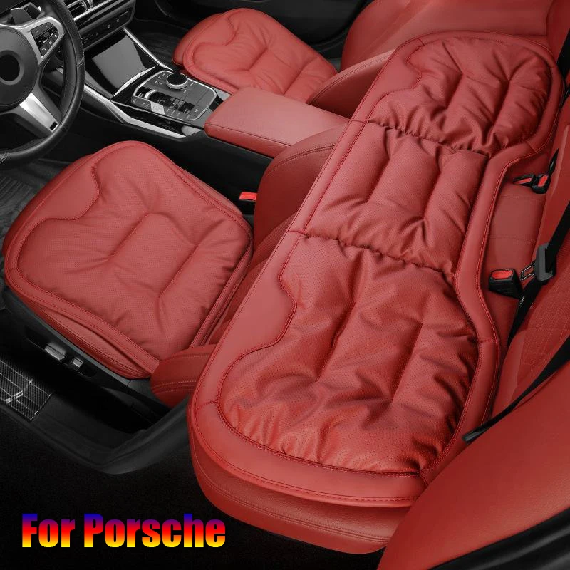 

For Porsche Macan Panamera Cayenne NAPPA Luxury Car Seat Cushion Breathable Interior Decoration Waterproof Leather Auto Parts