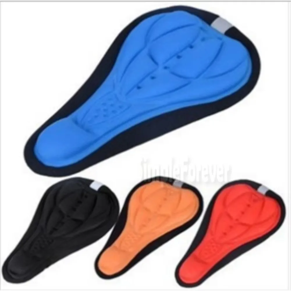 Bicycle Saddle 3D Soft Bike Seat Cover Gel Silicone Seat Cushion Cycling Saddle for Bicycle Bike Accessories 100pcs/lot