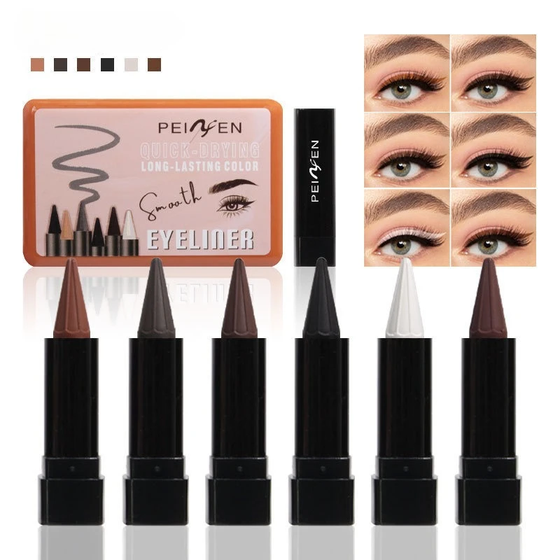 Mattes Schnelltrocknendes Eyeliner-Set, Langanhaltender Wasserfester Eyeliner für Augen-Make-up