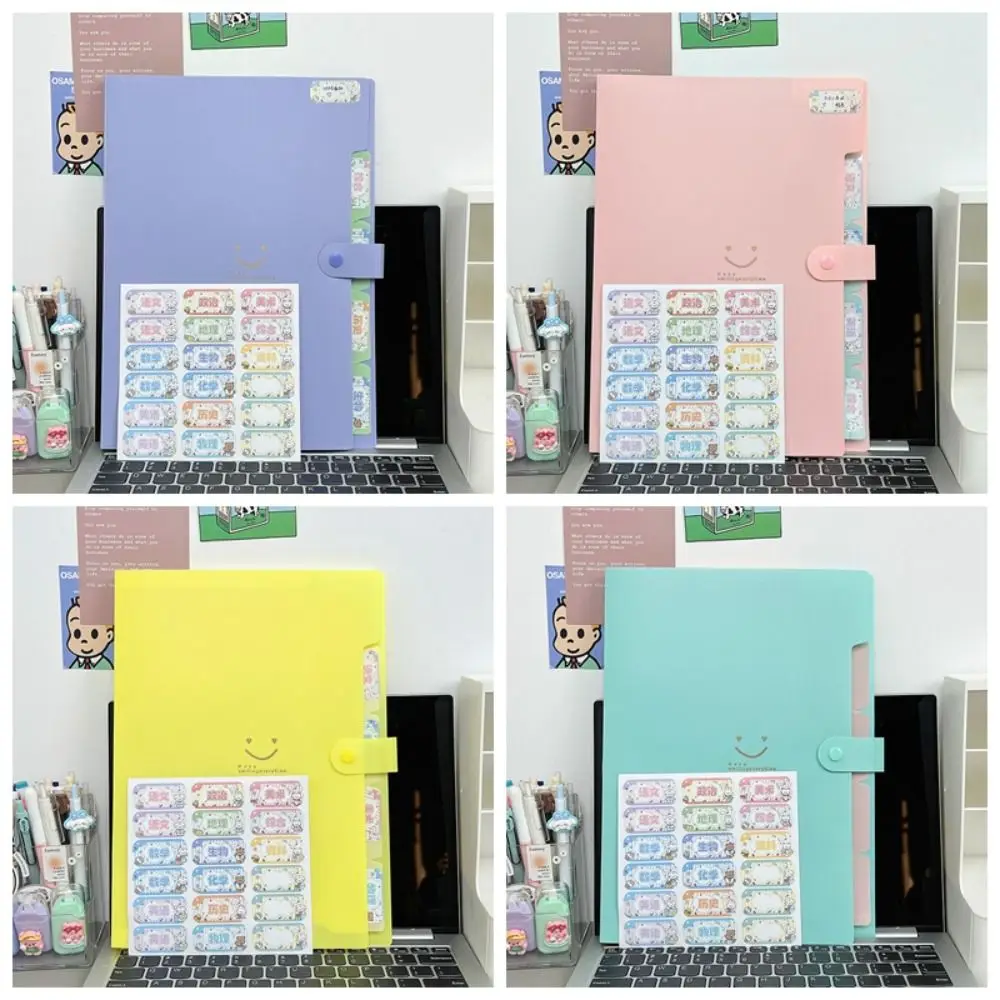 

Simple Portable Expanding File Bag Large Capacity Waterproof Test Paper Storage Bag PC Buckle Archive Bag
