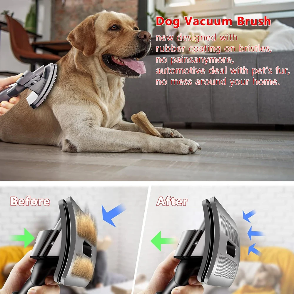 Dog Cat Pet Bed Brush Groom Tool Compatible for Dyson V7 V8 V10 V11 Vacuum Cleaner Accessories Vacuum Attachment