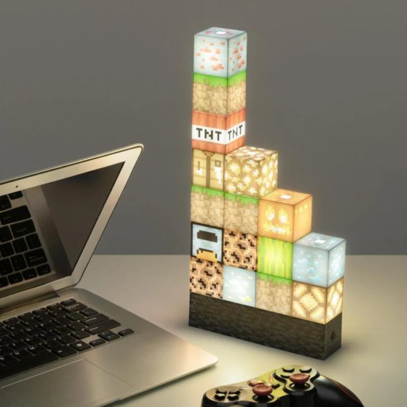 DIY Splicing Building Block Lamp USB Creative Light Up Toy Novelty Square Children's Gift Home Stiching Light