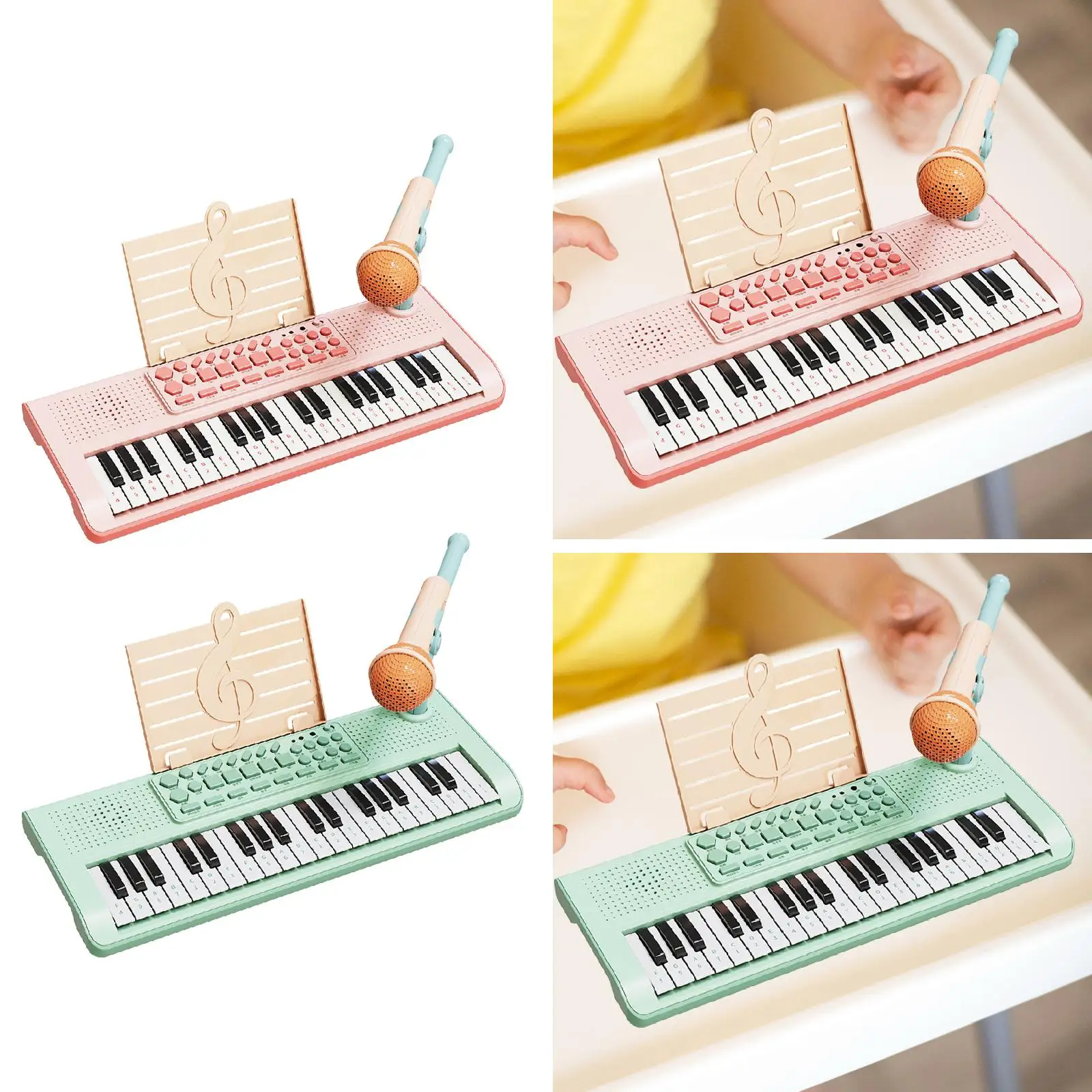 Kids Piano Keyboard Beginner Toy, Birthday Gift for Kids ,Portable ,Home Use Learning Educational with Microphone Small Piano view 4