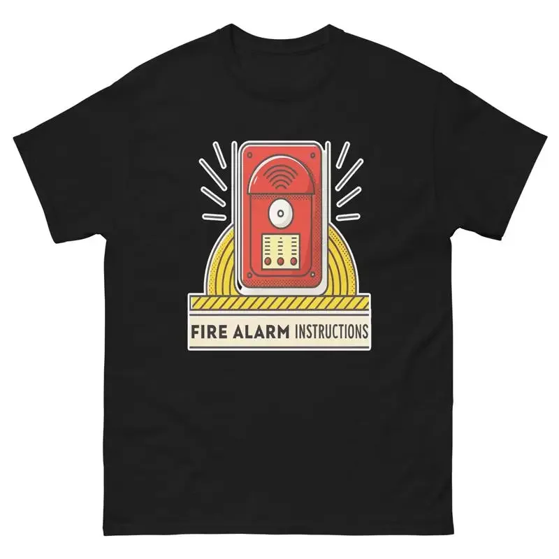 Fire Alarm Instructions Hotel Item Travel Motel T Shirt