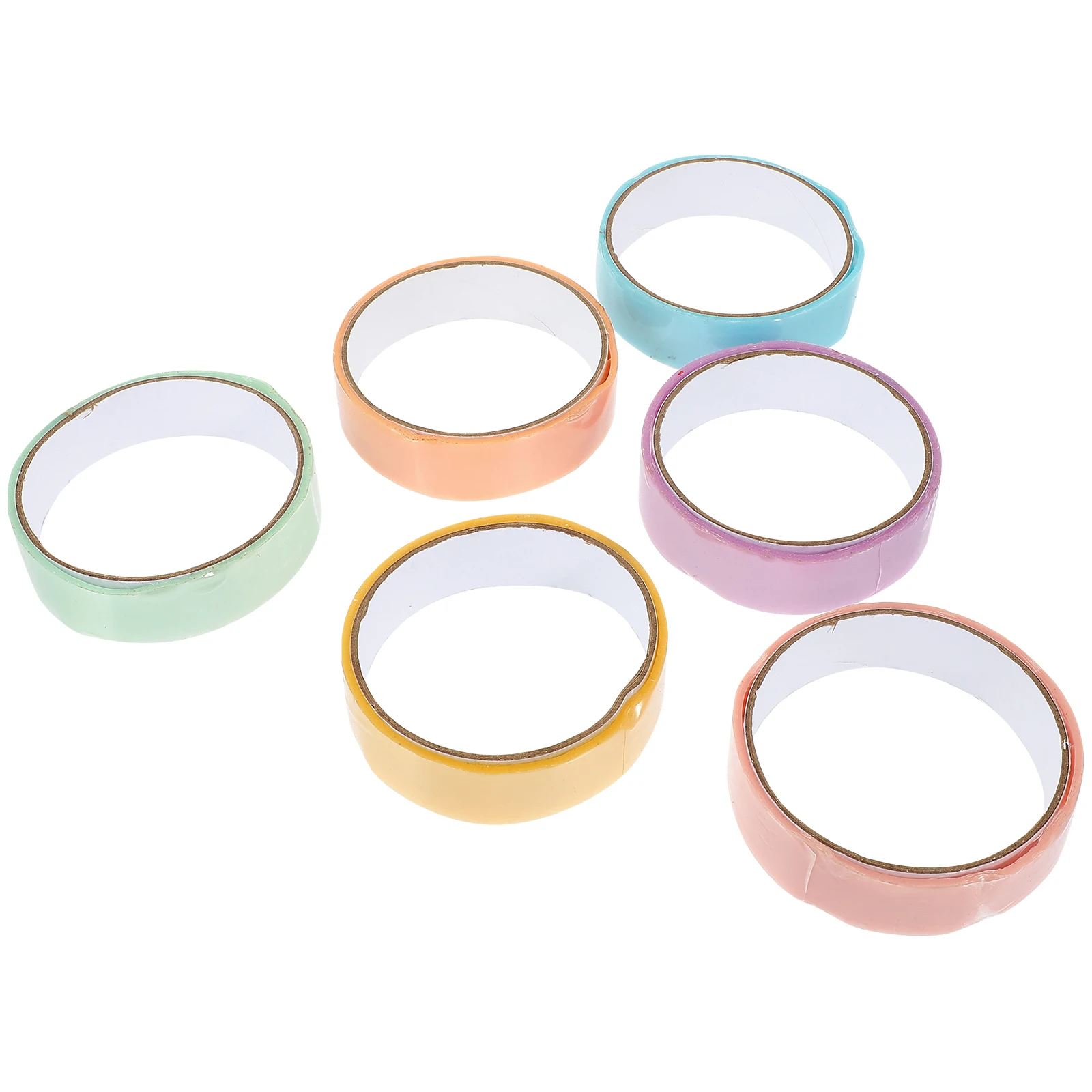 

6 Rolls Colored Adhesive Sticky Tapes for Rolling Balls Creative Handmade Project Relaxation Tool Unisex Fidget Art Supply